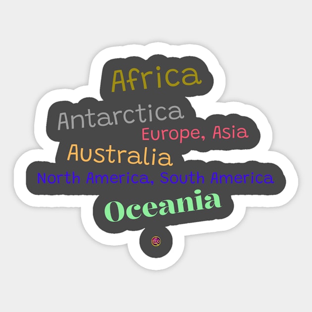 the & continents Sticker by FirstClassQueen